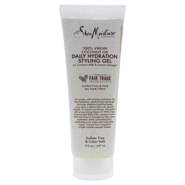 100 Percent Virgin Coconut Oil Daily Hydration Styling Gel by Shea Moisture for Unisex - 8 oz Gel