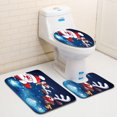 thumbnail image 2 of 3PCS Bath Rug Set Fashionable Christmas Print Washable Toilet Rug Toilet Lid Cover for Bathroom, 2 of 3