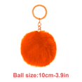 thumbnail image 2 of Fuzzy Ball Keychain Supple Comfortable Lovely Key Rings Adorable Practical Key Chains Women for Children Adults Elderly Students Orange 10cm, 2 of 6