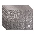 thumbnail image 1 of Fasade Traditional 1 Vinyl 18in x 24in Backsplash Panel Galvanized Steel 5 Pack, 1 of 6