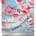 thumbnail image 3 of oneOone Cotton Flex Fabric Leaves & Flower Panel Printed Fabric 1 Yard 40 Inch Wide, 3 of 3