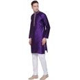 thumbnail image 2 of Kurta Pyjama pour Homme Vêtements Inde Mariage Fête Tenue (Violet, m), 2 of 5