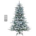 thumbnail image 1 of Costway 6 FT Snow Flocked Artificial Christmas Tree with 661 PVC & PE Tips 500 LED Lights, 1 of 10