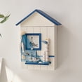thumbnail image 2 of Fesfesfes Clearance Decorative Wall-Mounted Key Organizer Cabinet with Seabird Sea Tower Design Entryway Organizer for Home, Office, Dorm Keys, 2 of 5