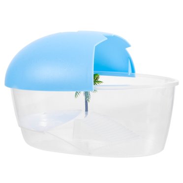 Réservoir d'Activité pour Tortue Boîte d'Alimentation pour Tortue Plateforme de Séchage pour Tortue Réservoir d'Eau