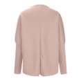 thumbnail image 3 of Besolor Womens Spring Fall Tunic Tops Ladies Crewneck Long Sleeve T-Shirt Casual Solid Color Spring Fall Going out Blouse, 3 of 5