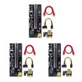 thumbnail image 3 of tredstone 5x USB 3 Riser Board VER009S GOLD PCI-E 1x to 16x Powered 60cm PCIe Extender Black Slot+Red Wire 3Set, 3 of 6