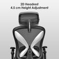 thumbnail image 4 of Moustache Chaise de Bureau Ergonomique en Maille avec Appuie-Tête Réglable, Soutien Lombaire et Accoudoirs 6D, 320 Lb, 4 of 9