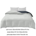 thumbnail image 3 of 4 Piece Bedding Set | Duvet Cover, Fitted Sheet & Pillowcases | Reversible Design for Student Dorm, Guest Room & Home | Soft Washed Polyester Microfiber | Twin, Full & Queen Sizes, 3 of 6