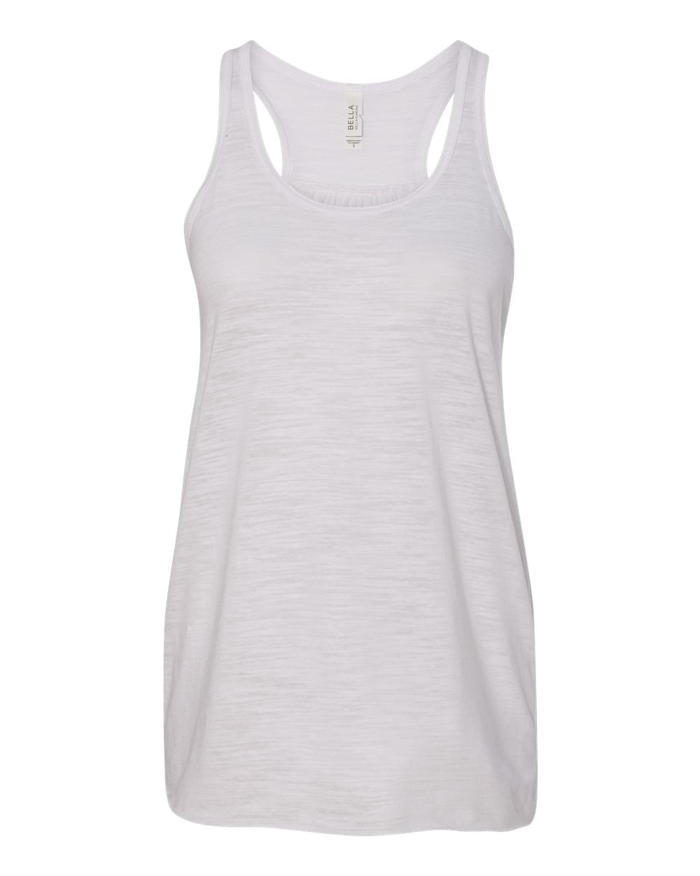 Bella Débardeur Dos Nageur Fluide pour Femme, P, Blanc Slub