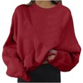 thumbnail image 1 of Pompotops Mode Femmes Décontracté Manches Longues Dames Sweat-Shirts Courts, 1 of 5