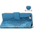 thumbnail image 3 of Wallet Case for iPhone, Embossed Butterfly Flower Premium PU Leather [Kickstand] [Card Slots] [Wrist Strap]Cover for iPhone, 3 of 7