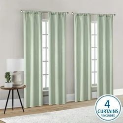 Mainstays 4 panneaux de rideau occultants en son genre, ensemble de 4, blanc, 28 po L x 84 po L