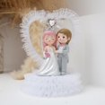 thumbnail image 3 of jifeng Modern and Simple Cake Topper Couple Character Ornament Creative Cake Decoration Hold Your Hand, 3 of 9