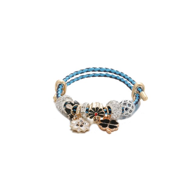 Women Stainless Steel Crystal Bee Charms Bracelets Wire Cable Rhinestones Disco Ball Open Adjustable Cuff Bangle DIY Jewelry