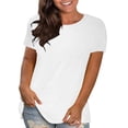 thumbnail image 1 of TACILIP T-Shirts pour Femmes Grande Taille à Manches Courtes Col Ras du Cou T-Shirts d'Été T-Shirts Décontractés Hauts pour l'École et le Bureau Tenues Mode, 1 of 4