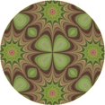 thumbnail image 1 of Ahgly Tapis Rond Lavable en Machine Intérieur Transitionnel Vert Pistache, 5 Pieds Rond, 1 of 7
