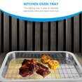 thumbnail image 4 of OULII 1 Set Baking Pan Rack with Stainless Steel Design for Practical Oven Roasting Tasks, 4 of 8