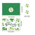 thumbnail image 3 of Dvkptbk 10 St. Patrick's Day Greeting Cards Blank Cards Envelopes Stickers Green Shamrocks st patricks day decorations, 3 of 7