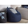 thumbnail image 3 of Bouclair Navy Canvas Bean Bag, 3 of 10