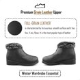 thumbnail image 3 of Comfy Moda Bottes d'Hiver pour Femmes en Cuir Imperméables avec Semelle Antidérapante LONDON, 3 of 7