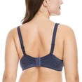 thumbnail image 3 of Wingslove Women's Full Coverage Plus Size Bra Non Padded Wireless Minimizer Bra, Gray Blue 42I, 3 of 7