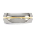 thumbnail image 4 of Bague Alliance pour Homme en Titane avec Incrustation Plaquée Jaune (8,00 mm), 4 of 4