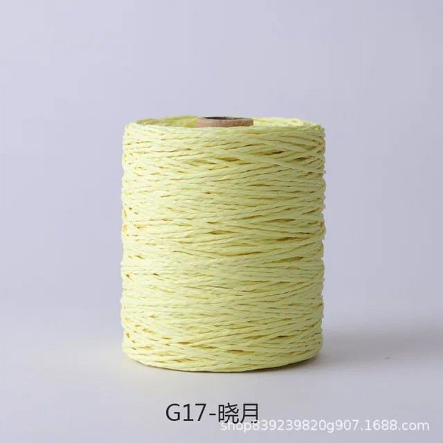 280 Meter Colorful Threads Natural Raffia Straw Yarn for Bag Handbag Cushion Basket Hat Knitting Material Crochet Yarn Handcraft