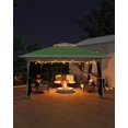 thumbnail image 2 of Abri de Jardin Pliante 13 X 13 Pi, Imperméable et Résistante aux UV, avec Moustiquaire, 3 Hauteurs Réglables, Installation en une Pression et 4 Sacs de Sable pour Cour Arrière, Jardin, Patio, Vert, 2 of 9