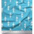 thumbnail image 1 of Soimoi Poly Georgette Fabric Sword,Crossbone & Skull Halloween Fabric Prints by Yard 52 Inch Wide, 1 of 3