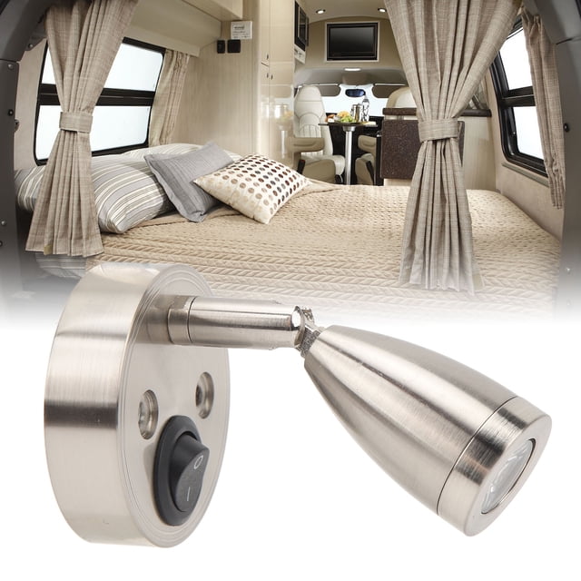 Aramox Lampe de Lecture Dimmable pour RV, Lumière de Lecture RV 12V à 24V Polie LED pour Bateau Couchette Marine