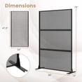 thumbnail image 3 of Costway 72"H x 48"W Metal Privacy Screen with Expansion Bolts & Connection Screws, Outdoor, 3 of 10