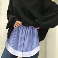 thumbnail image 4 of Birdeem Womens Layered Tiered Sheer Stripe Printing Extender Half Slip Plus Size Skirt, 4 of 9