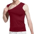 thumbnail image 1 of LOVZFMLL Tank Tops for Men's Pullover Solid Color T-shirt Outdoor Elastic Tight Without Marksr Solid Color V-Neck Tank, 1 of 6