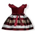 thumbnail image 4 of Robe de Fête Formelle à Rayures avec Nœud pour Bébé Fille, 4 of 6