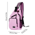 thumbnail image 2 of EGNMCR Women's Adjustable Crossbody Bag Convertible Chest Shoulder Bag With Multiple Pockets Nylon Backpack, 2 of 6