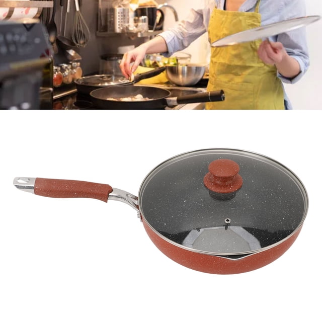 Non Stick Frying Pans with Lid, 11.6in NonStick Skillet Cooking Pan, Cooking Cookware for Kitchen