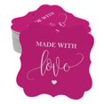 thumbnail image 1 of Inkdotpot Made With Love Wedding Bottle Tag Real Silver Foil Favor Bracket Shape Hang Tags Pack Of 100, 1 of 7