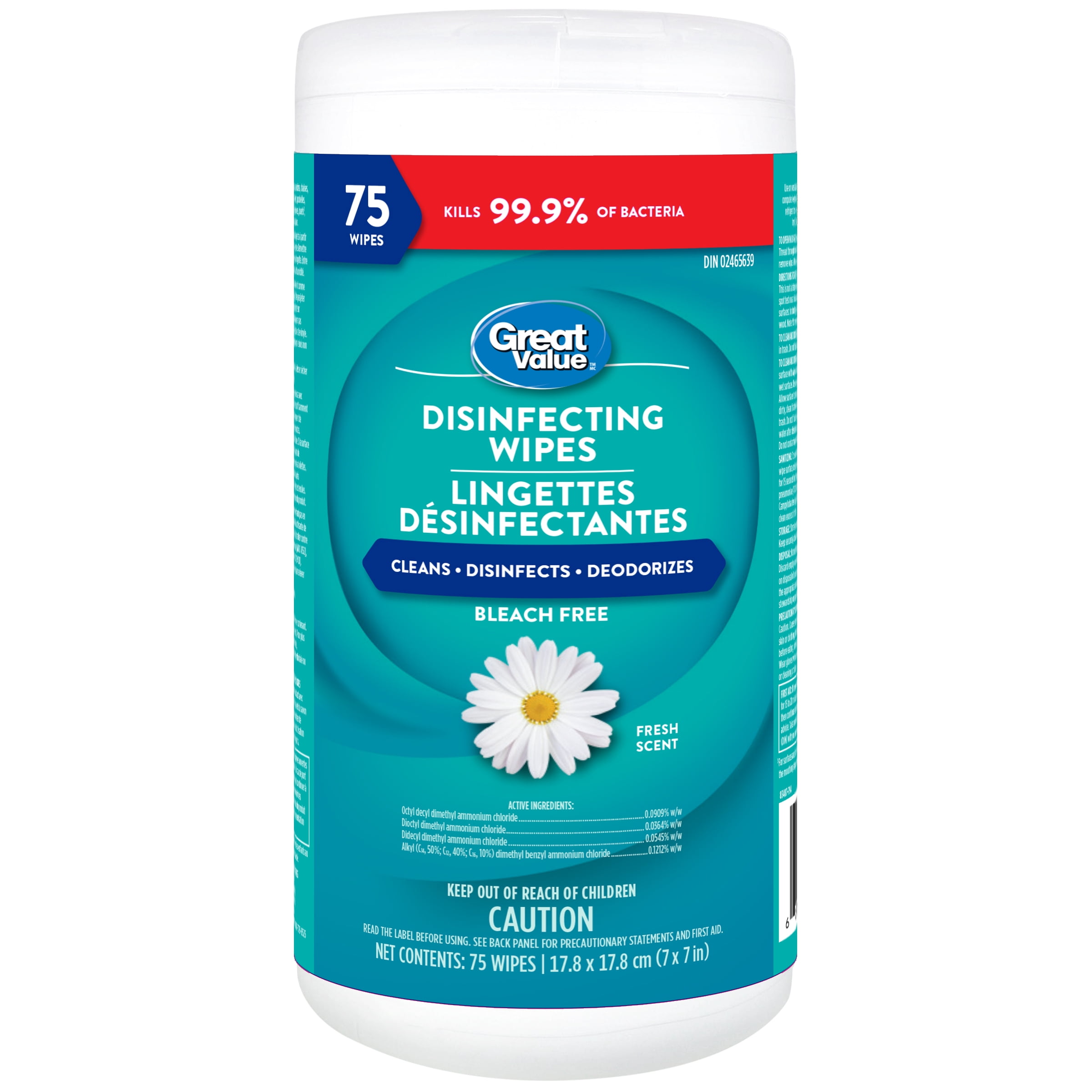 Great Value Disinfecting Wipes Fresh Scent