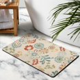 thumbnail image 3 of Green Modern Floral Washable Carpet - 20x32 Inch Non-Slip Rug for Bedroom, Bathroom, Entryway and Laundry Room - Distressed Small Accent Area Rug, 3 of 5
