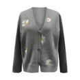 thumbnail image 3 of 2025 Women's Cardigan Sweater Classic Comfy Sweater Crew Neck Button Collar Pregnancy Sweaters for Women Knit Front Open, 3 of 4