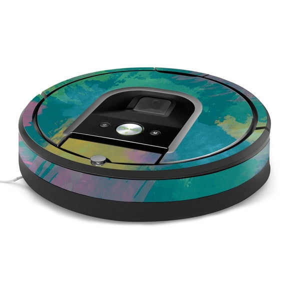 MightySkins Skin Compatible with iRobot Roomba 960 Robot Vacuum - Watercolor Blue | Protective, Durable, and Unique Vinyl Decal wrap Cover | Easy to Apply, Remove, and Change Styles | Made in The USA