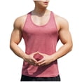 thumbnail image 1 of Men's Gym Workout Tank Tops - Soft Lightweight Sleeveless Y-Back Muscle Shirts for Beach & Athletic Wear, 1 of 5