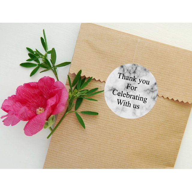 Darling Souvenir MADE WITH LOVE Marble PrintTheme - 2" CustomStickersPremium 80 Self-AdhesiveRoundLabels, Personalized Wedding Party FavorStickers/RoundEnvelope Seal