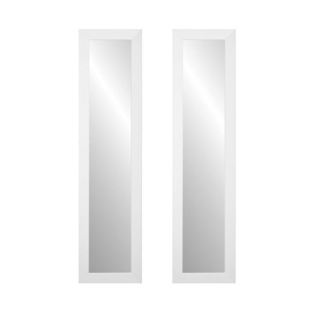 BrandtWorks BM3SKINNY-2PC Miroir Pleine Longueur Blanc Mat