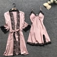thumbnail image 4 of LSLJS Lingerie Femmes Robe en Soie et Dentelle Robe de Nuit Tenue de Sommeil Nuisette Ensemble de Pyjama, Peignoirs Cadeaux pour Femmes, 4 of 6