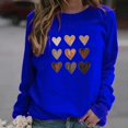 thumbnail image 1 of Chemise de Saint-Valentin pour Femmes 2024 Col Rond Chemises Décontractées Cœur d'Amour Graphiques Tees Manches Longues Amples Pull Tops Mode Vacances T-Shirt, 1 of 6
