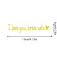 thumbnail image 3 of Riforla I Love You Driving Stickers 3 Pieces Driving I Love You with Heart Stickers for Rearview and Windows Decals Car Accessories and Driver Gifts Car Sticker B, 3 of 5