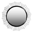 thumbnail image 1 of The Urban Port UPT-228541 Miroir Mural Rond avec Design Festonné et Bords Biseautés, Argent, 1 of 5