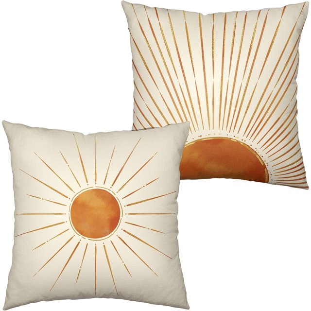 Ensemble de 2 Housses de Coussin d'Hiver à Rayures Bleues et Blanches Baies Rouges Feuilles de Houx Taie Décorative 16 x 16 Décorations mas Housse de Coussin pour Salon Canapé Déco de Fête